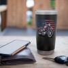 USA Flag Motorcycle Retro Biker Stainless Steel Insulated Tumbler