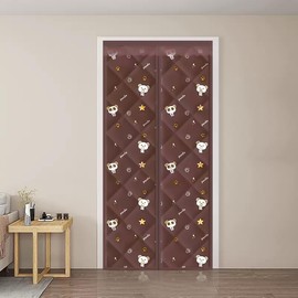 Pysrych Magnetic Thermal Insulated Door Curtain, Temporary Doorway Insulation to Keep Warm in Winter and Cool in Summer, Self-Sealing Hands Free Windproof Soundproof Door Screen