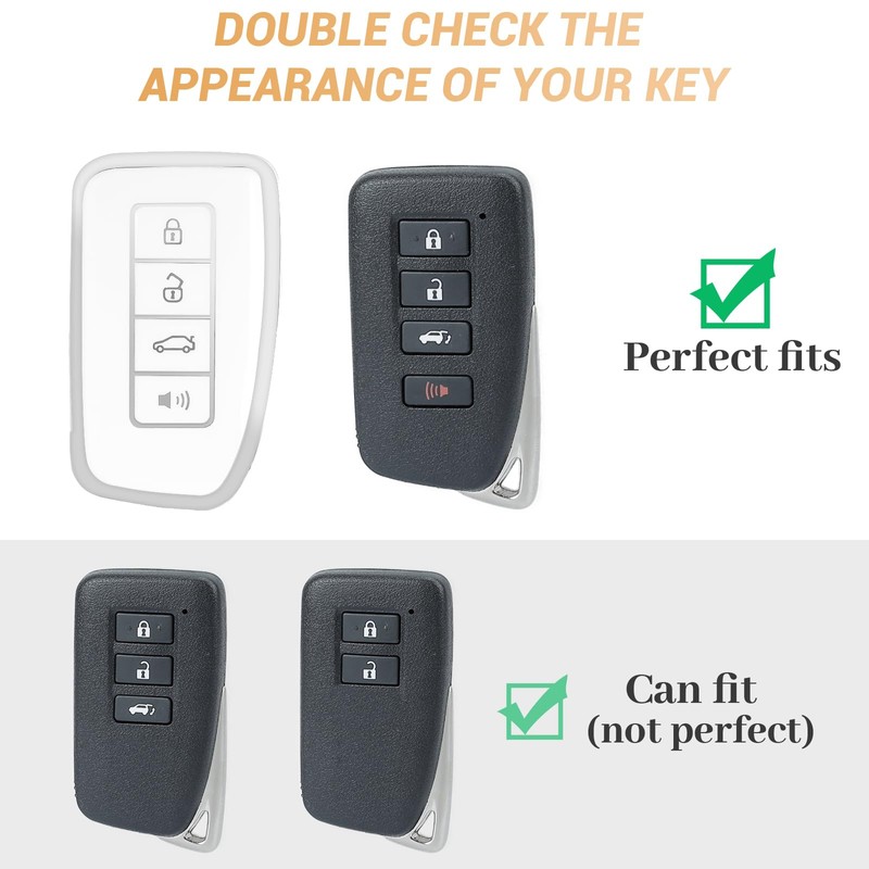 COGEEK Key Fob Cover with Bling Lanyard, Key Fob Case