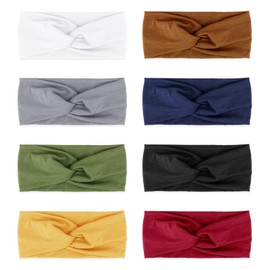 DRESHOW DRESHOW Headbands for Women Girls Vintage Headband Knotted Headwraps Criss Cross Hair Bands Accessories