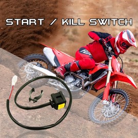 Handlebar Engine Start Kill Switch Universal Motorcycle ATV UTV, Yellow Button