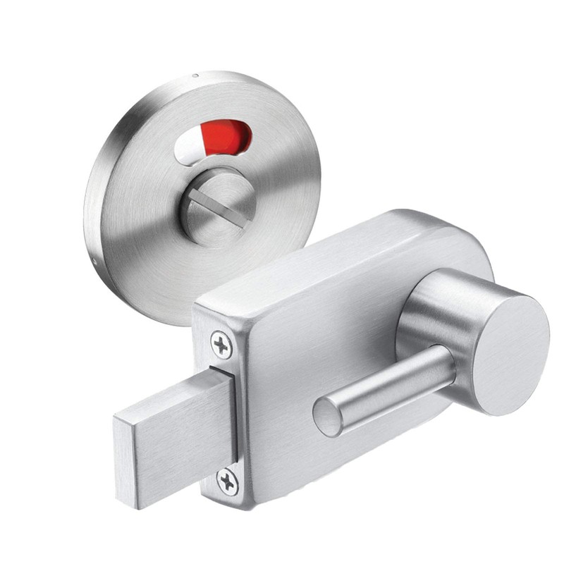 Disabled Toilet Door Lock with Disabled Indicator Bolt in Satin