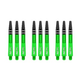 RED DRAGON Nitrotech Intermediate Dart Stems Green - 3 Sets Per Pack (9 Stems Total)