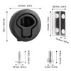 YOUNTHYE Pack of 4 Pull Lock Black Pull Lock Furniture