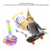 EVTSCAN Bird Training Toys, Parrot Intelligence Toy, Mini Shopping Cart