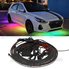 KEEPDSGN 6pcs RGB Dreamcolor Underglow Underbody LED Light Lamp Kit For Hyundai Elantra
