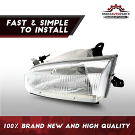 Make Auto Parts Manufacturing Driver Left side Headlight Headlamp Assembly Clear Lens For Toyota Camry 4-Door Sedan 1997 1998 1999 - TO2502117