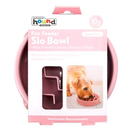 Outward Hound Fun Feeder Slo Bowl, Slow Feeder Dog Bowl, Small/Tiny, Pink