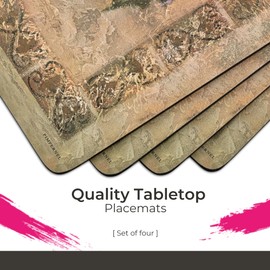 Pimpernel Tuscan Palette Placemats – Set of 4 Cork-Backed Table Mats with Rustic Mediterranean Art, Heat Resistant & Easy to Clean for Everyday Dining & Special Occasions