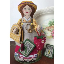 The Needle's Notion Needle's Notion Cross Stitch Chart - Flossy's Garden - 5.5"x10" New! CHART ONLY