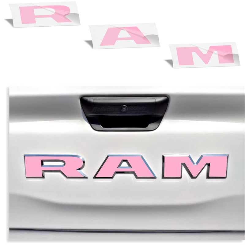 RAM Tailgate Emblem Overlay Decal Stickers 2025 Ram 1500 (Color: