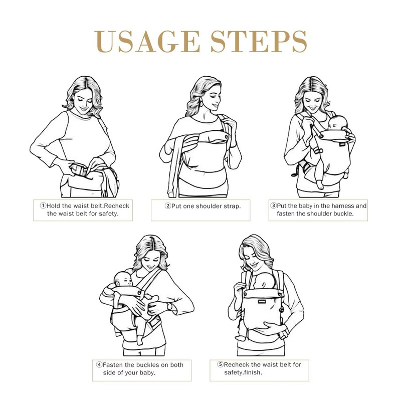 BethBear Baby Carrier Newborn to Toddler 7-45 lbs with Natural
