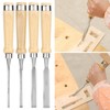 4pcs/set Wood Carving Chisel Flat Blade DIY Woodworking Hand Tool