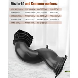 4738ER1004B Dispenser Hose Fit for LG Kenmore Washer Replace AP4436600 1267576 AH3523347 EA3523347 PS3523347 WM2301HR WM3370HWA WM3470HVA WM3670HVA WM3670HWA WM3997HWA