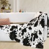 Flannel Fleece Cow Print Blanket Queen Size, Super Soft Cozy