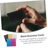 Tofficu 5sets 25pcs Smooth Blank Business Cards for DIY Engraving