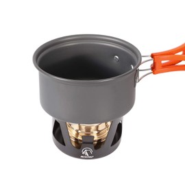 REDCAMP Mini Spirit Burner, Ultralight Portable Alcohol Stove for Backpacking Hiking Outdoor, Small Lightweight Camping Stove for BBQ Cooking Picnic, Black