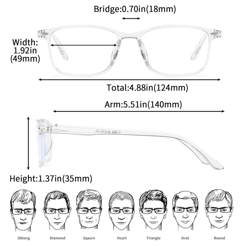 Suertree Blue Light Filter Distance Glasses Lightweight Myopia Glasses Fashion