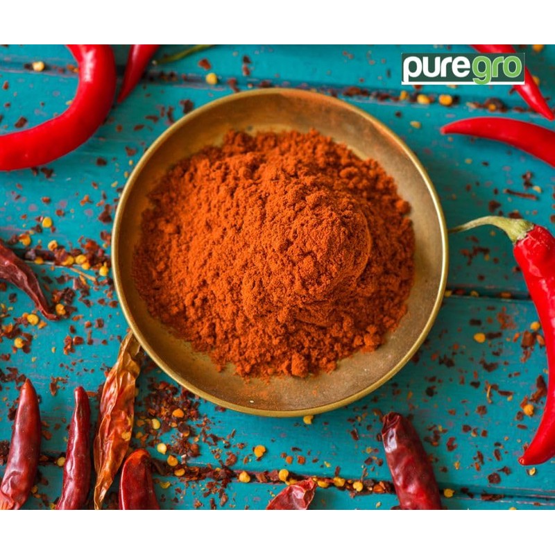 Puregro Cayenne Pepper Powder 100g| Ground Hot Chilli Spice for