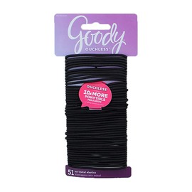 Goody 51Ct Thin Black Elastics