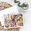 Caroline's Treasures DAC6905GCA7P Decorating Easter Silky Terrier Greeting Cards Pack