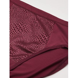 Warner's womens Blissful Benefits Tummy Smoothing Hi-cut Panty Underwear, Amaranth Toasted Almond Black, Small US