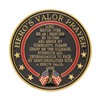 Hero's Valor Firefighter's Badge Challenge Coin Prayer 1-Pack (Single Coin)