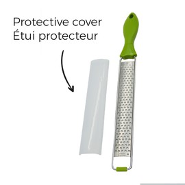 Starfrit Hand Grater/Zester - Ultra Sharp Blade with Protective Cover - Green