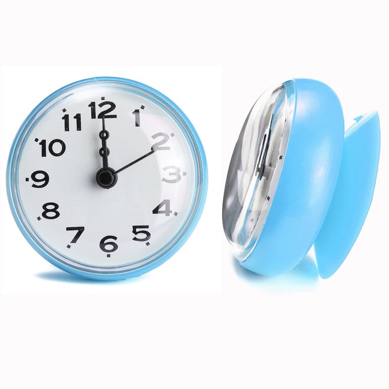 Cisixin Bathroom Waterproof Clock Sucker Kitchen Bathroom Electronic Anti-Fog Wall