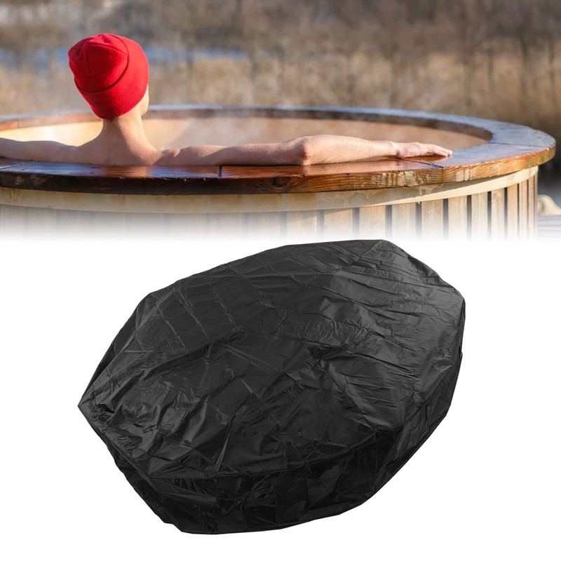 Hot Tub Cover Round Weatherproof 190 Silver Coated Foldable Tear