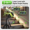 Huepar Laser Level with Digital Angle Screen, 3 x 360°