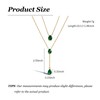 Layered Necklace for Women Green Red Blue Pink Teardrop Long