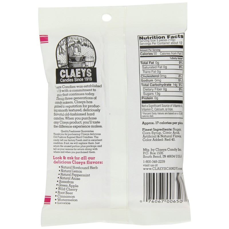 Claey's Wild Cherry Drops, 6-Ounce Packages (Pack of 12)