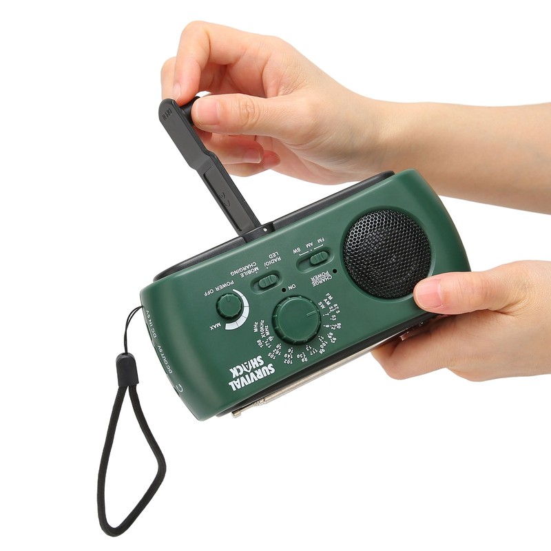 Hand Crank Radio Portable Practical LED Torch Outdoor Multi Band