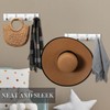 4-Pack White Aluminum Wall Mounted Coat Rack, Space Saving Telescopic