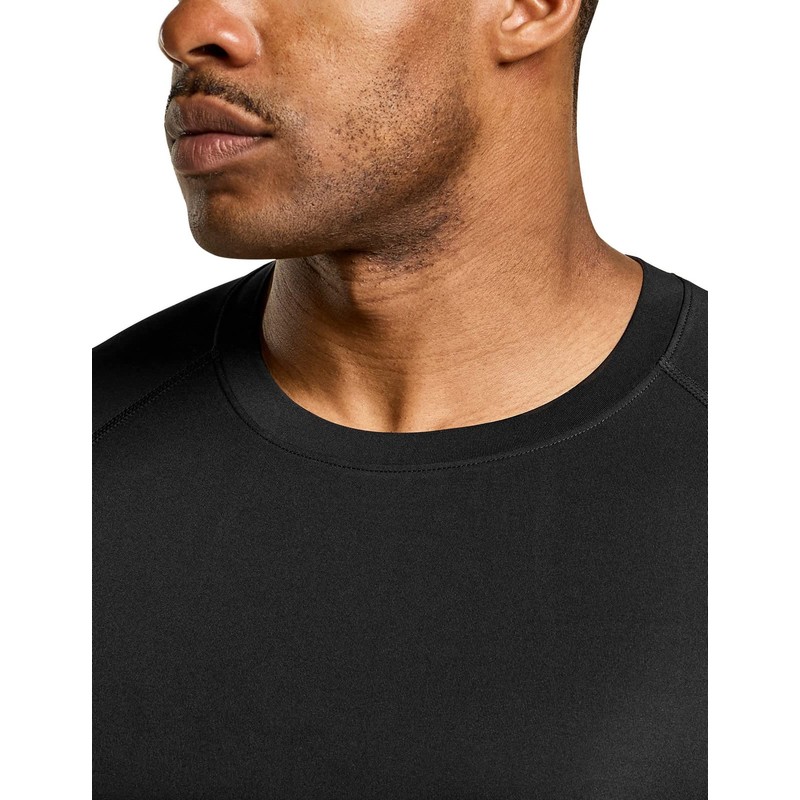 ATHLIO Men's 3-Pack Cool Dry Compression Shirts, Short Sleeve Sports