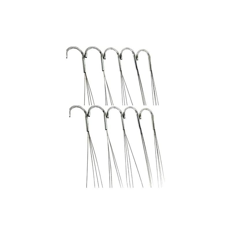 ILUVUMOREI 10 Pack 24" 4 Wire Steel Hook Hanger, Gardening