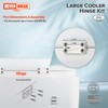 NeverBreak Parts -3 Pack White Igloo Cooler Hinges Replacement with