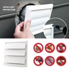 Funmit 6" Louvered Vent Cover 8" x 8" Oversize Outside