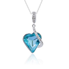 Heart Shaped Zircon Necklace for Women, Cubic Zirconia Pendant Necklace, Elegant Dainty Jewelry Gift for Her, 16"+2" Adjustable Chain, Valentine's Day, Birthday Gift