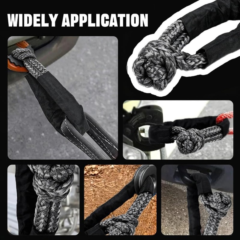 2PCS Soft Shackles 1/2 Inch x 22 Inch - 56,000LBS