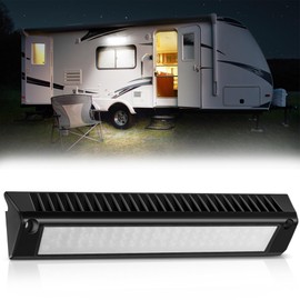 MICTUNING LED RV Exterior Porch Utility Light Waterproof 10-30V DC Low Current 13" Lighting Fixture 90W 2800LM Aluminum Base led Scene Lighting for RV, Trailer, Camper(6000K Nature White)