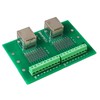 RJ45 Ethernet Connector Breakout Board Dual Network Port Input Screw