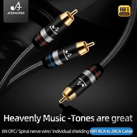 서브 우퍼 Y 케이블 용 고 6N OFC HiFi 스테레오 RCA-2RCA 스피커 앰프 남성-남성 RCA 남성 [08 0.5m] High 6N OFC HiFi Stereo RCA-2RCA Speaker Amplifier Male-Male RCA Y Cable for Subwoofer [08 0.5m]