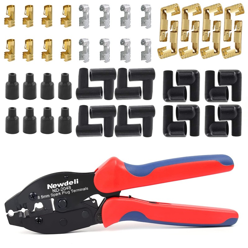 Ratchet Spark Plug Wire Crimper Set, Newdeli 25Pcs Spark Plug