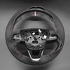 MEWANT DIY Black Faux Leather Steering Wheel Cover for Ford
