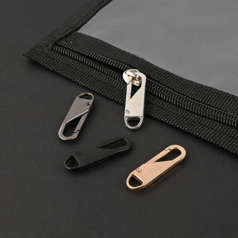 Zipper Pulls Replacement for Jeans, 12Pcs Detachable Zipper Repair Kit,