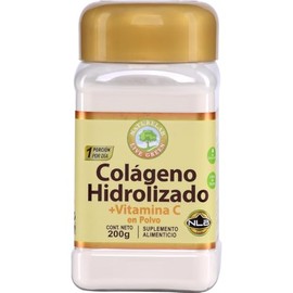 Naturlab Colageno Hidrolizado  Vitamina C en polvo 200g  Libre de gluten  Sin colorantes                                                              