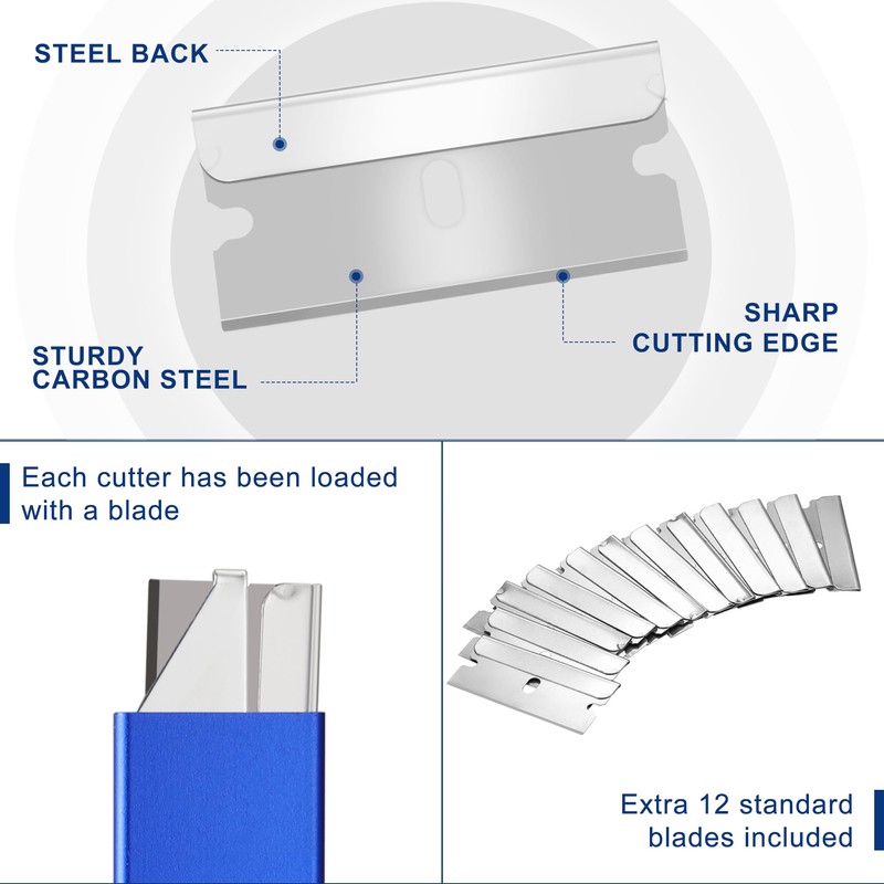 WORKPRO 12-Pack Box Cutter Retractable - Utility Knife with Single
