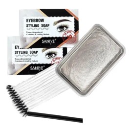 2 Pz Cera Cejas Jabon Fijador Traslucido Eyebrow Organica                                                                                             